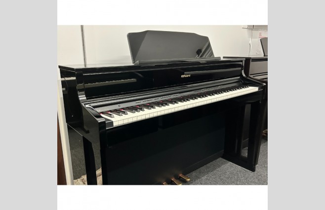 Roland HP605 Polished Ebony Digital Piano, Used - Complete Package (SN:ZOGO619) - Image 5